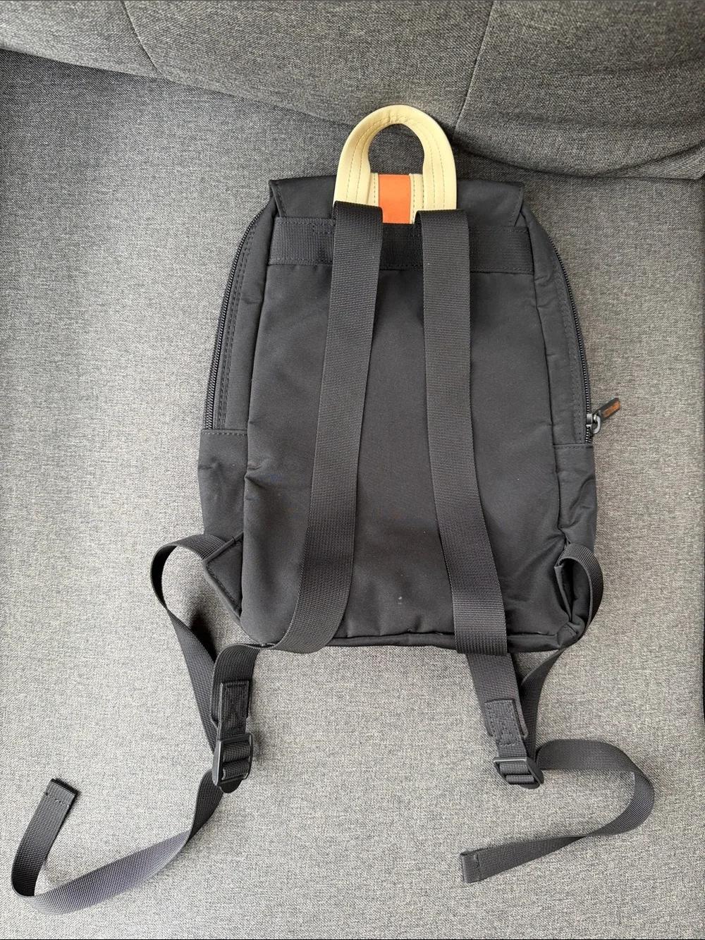 Harley-Davidson Black & Orange Nylon Mini Backpack Lightweight Motorcycle Bag